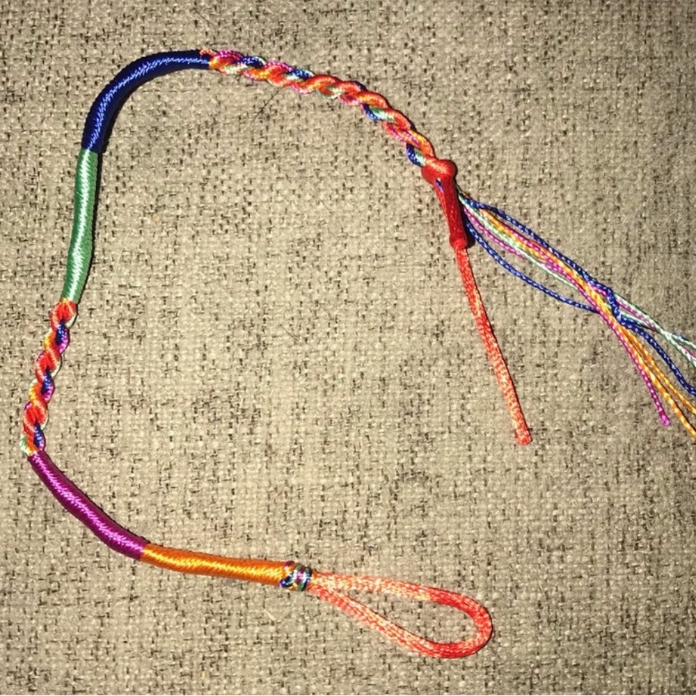 Braided Twisted Bright Vivid Rainbow Colorful Friendship Ankle Bracelet Anklet